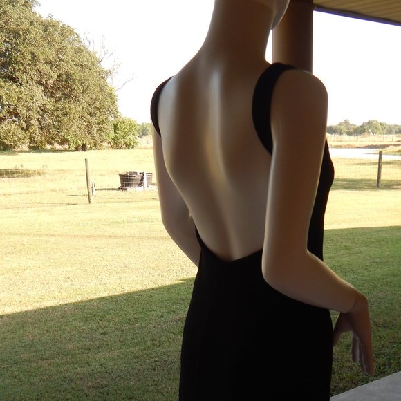 Laundry size 4 LONG BLACK LOW BACK CHIC DRESS - Picture 11 of 15